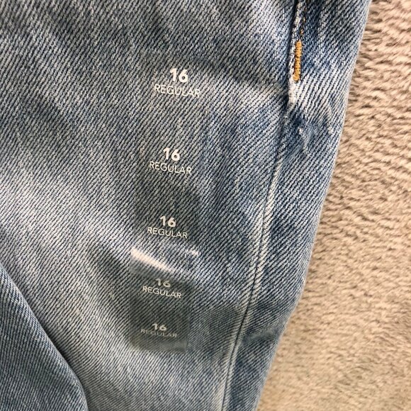 NWT Goldie Blues Women's Legacy Straight Jeans Size 16 Blue Denim Mid-Rise Slit - Picture 8 of 16